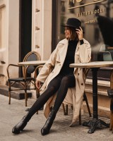 Gabriella - Eleganckie rajstopy ze wzorem cienkich, pionowych linii Gabriella - Eleganckie rajstopy ze wzorem cienkich, pionowych linii