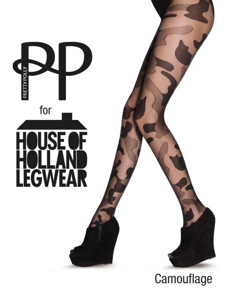 House of Holland for Pretty Polly - Camouflage rajstopy