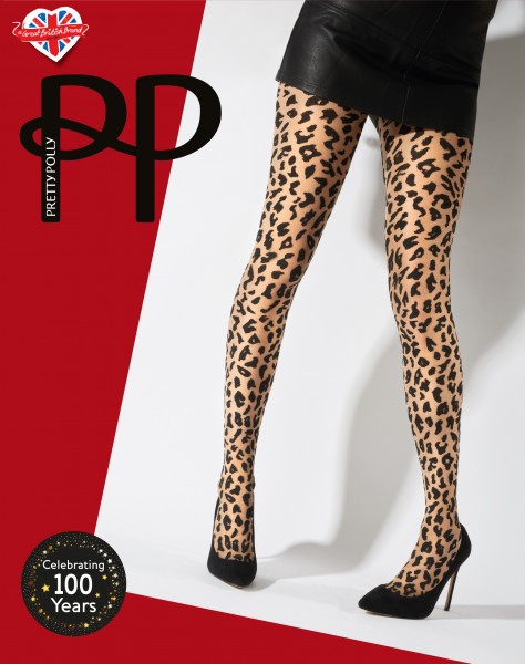 Pretty Polly Animal Design - Cienkie rajstopy w modny zwierzęcy deseń