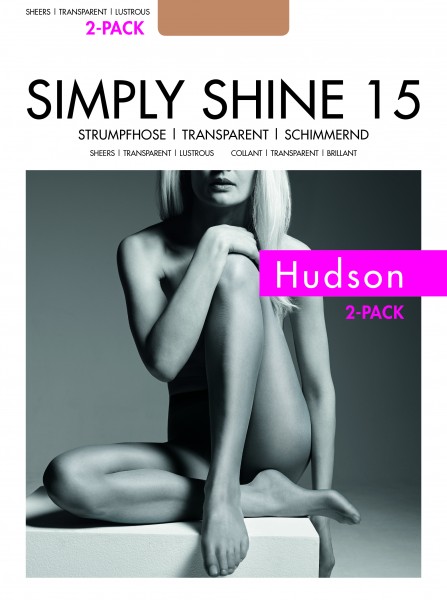 Połyskujące rajstopy Simply Shine 15 firmy Hudson - 2 pary w opakowaniu!