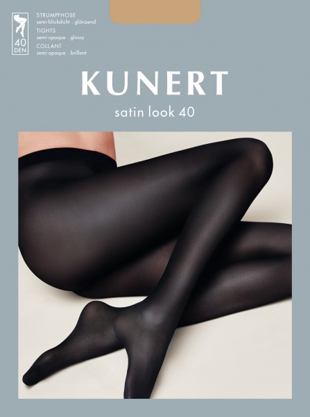 Gładkie półkryjące rajstopy o subtelnym połysku Satin Look 40 marki Kunert