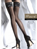 Fiore - Beautiful patterned hold ups with decorative lace Melita 20 denier Fiore - Beautiful patterned hold ups with decorative lace Melita 20 denier