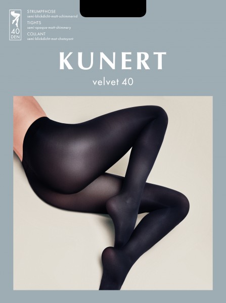 Gładkie półkryjące rajstopy Velvet 40 marki KUNERT