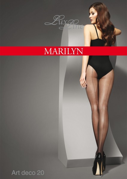 Marilyn - Eleganckie gładkie rajstopy ze zmysłowym szwem