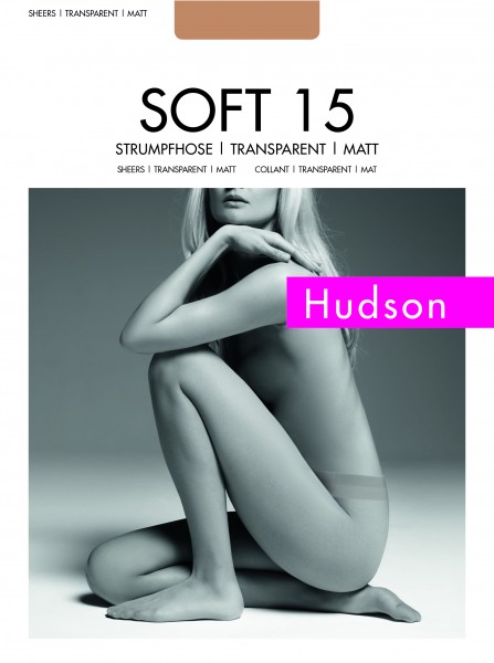 Gładkie rajstopy w stylu natural look Soft 15 marki Hudson