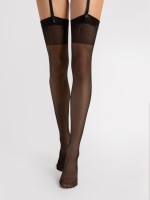 Podgląd: Fiore - Pończochy do paska ze złotym lurexowym wzorem Podgląd: Fiore - Pończochy do paska ze złotym lurexowym wzorem