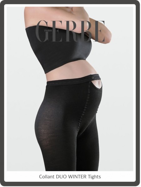 Gerbe - Warm maternity tights Duo Winter