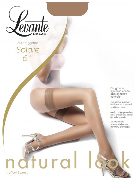 Pończochy samonośne na lato Solare 6 DEN marki Levante