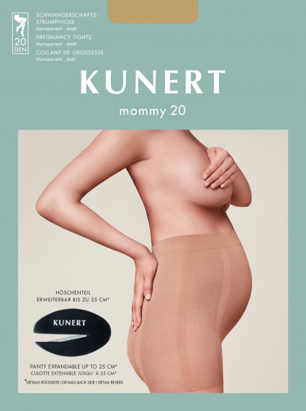 KUNERT Mommy 20 - Transparentne rajstopy dla kobiet w ciąży