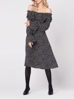 Podgląd: Fiore - Kryjące czarne rajstopy w drobne białe kropeczki Podgląd: Fiore - Kryjące czarne rajstopy w drobne białe kropeczki