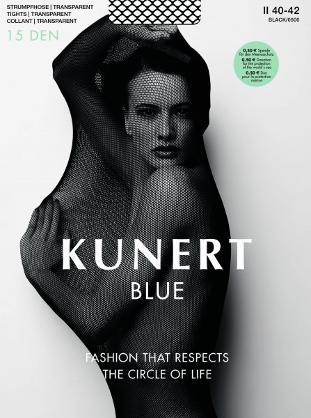 Kunert - Transparent rajstopy made from sustainable materials Blue 30