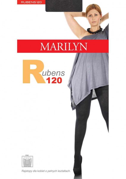 Marilyn - Fuller figure rajstopy with cotton Rubens 120 DEN