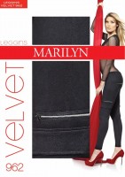 Marilyn - Trendy zip treggings Velvet, 120 DEN Marilyn - Trendy zip treggings Velvet, 120 DEN