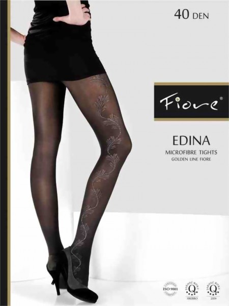Fiore - Elegant patterned tights Edina 40 DEN