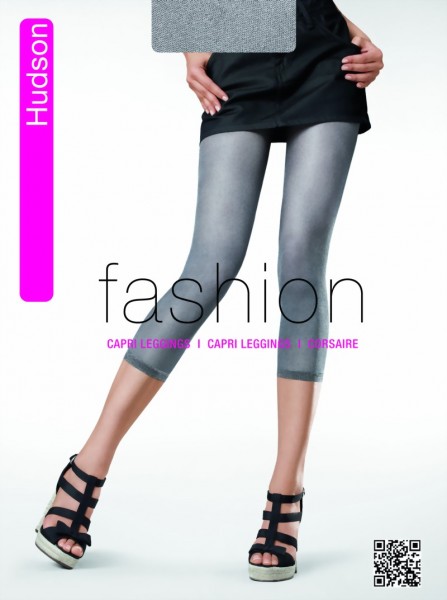 Hudson - Stylish capri leggings that look like jeans Glossy Filet 30 denier