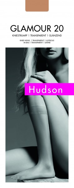 Hudson Glamour 20 - Gładkie, błyszczące podkolanówki