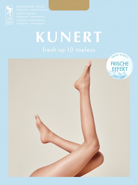 Cienkie rajstopy na lato z odkrytymi palcami Fresh Up 10 firmy Kunert
