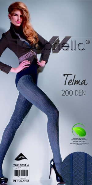 Gabriella - Patterned winter tights Telma, 200 den