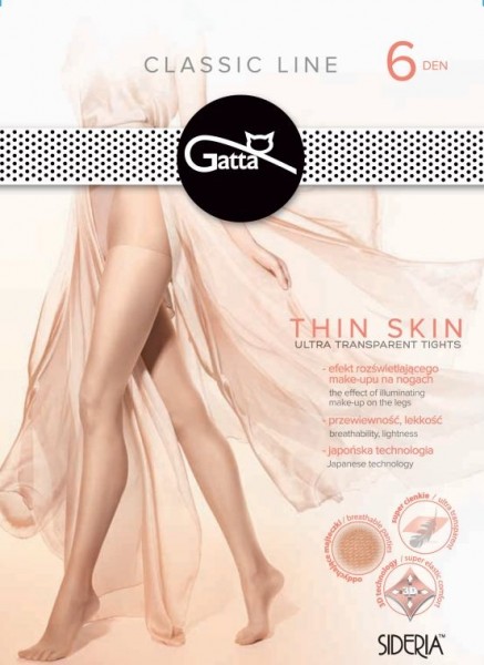 Gatta Thin Skin - Niezwykle cienkie rajstopy z efektem make-upu