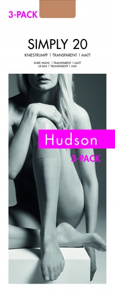Hudson Simply 20 - Cienkie matowe podkolanówki - 3 pary w opakowaniu!