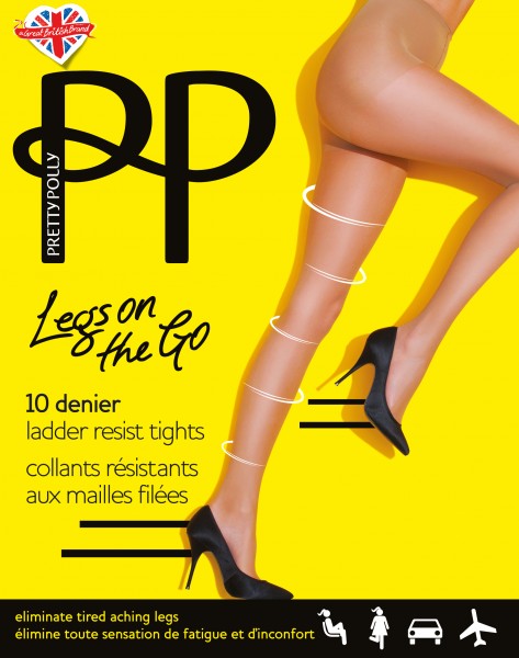 Pretty Polly Legs on the Go - Cienkie rajstopy ze stopniowanym uciskiem odporne na powstawanie oczek
