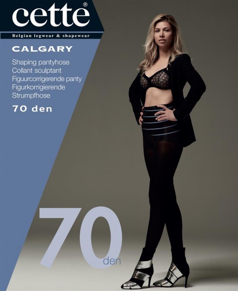 Cette Size Plus Collection Calgary - Gładkie, kryjące rajstopy plus size modelujące sylwetkę