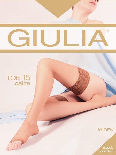 Giulia Toe 15 - Bezpalcowe pończochy samonośne na lato