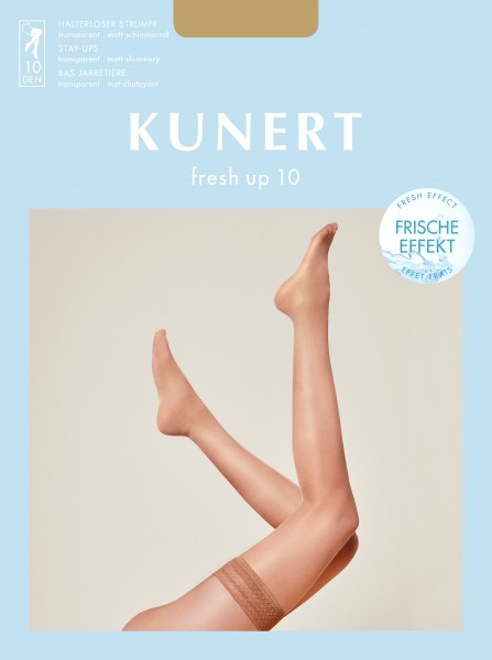 Kunert Fresh Up 10 - Cienkie pończochy samonośne na lato