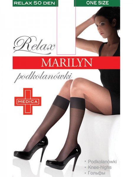 Marilyn Relax 50 denier podkolanówki with comfort welt