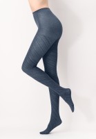 Oroblu - Kryjące, dwukolorowe rajstopy ze wzorem w ukośne paski Oroblu - Kryjące, dwukolorowe rajstopy ze wzorem w ukośne paski