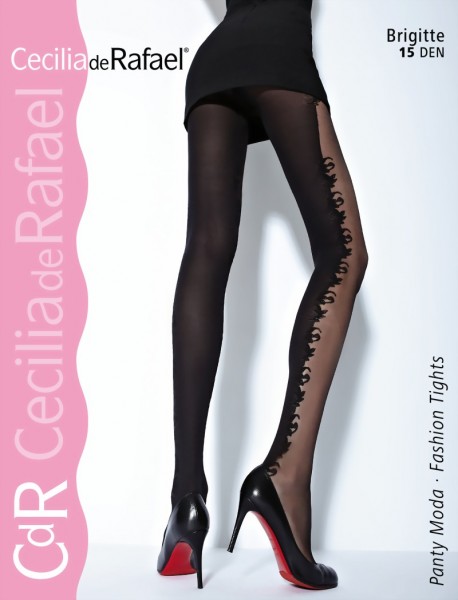 Cecilia de Rafael - Stylish patterned tights Brigitte, 15/50 DEN 