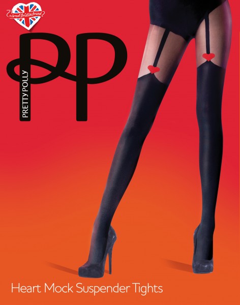 Pretty Polly - Heart Mock Suspender rajstopy