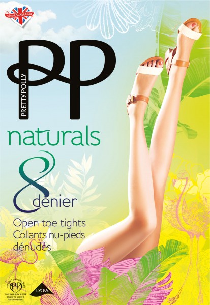 Cienkie bezpalcowe rajstopy na lato Naturals 8 denier marki Pretty Polly