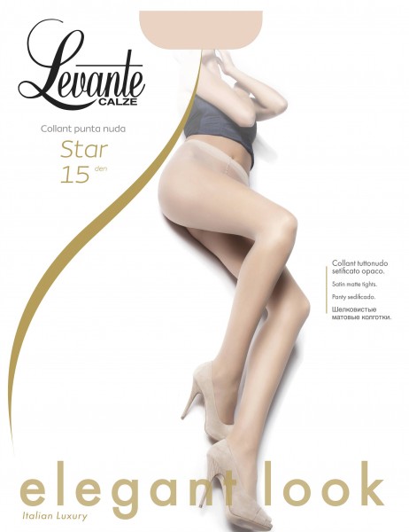 Klasyczne gładkie rajstopy Star 15 marki Levante