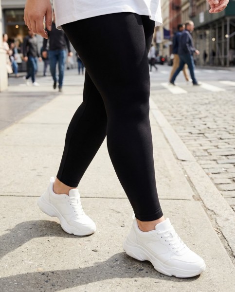 Gładkie kryjące legginsy w dużych rozmiarach Velvet 80 DEN firmy Glamory