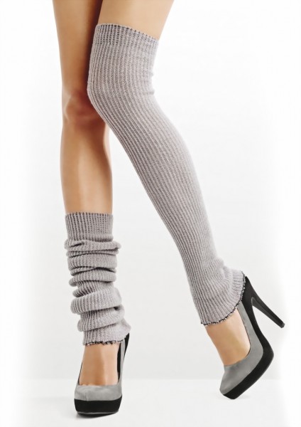 Marilyn - Warm ribbed leg warmers Peppy, 80 denier