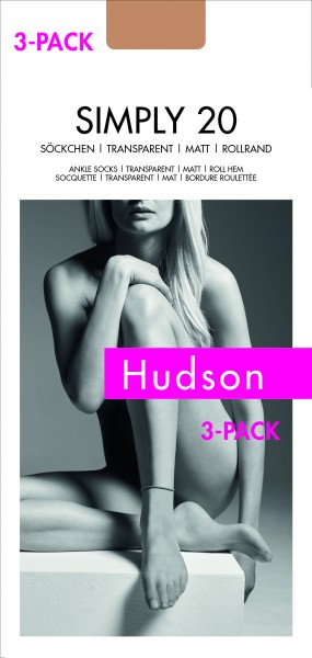 Hudson Simply 20 - Cienkie matowe skarpetki bez ściągacza - 3 pary w opakowaniu!