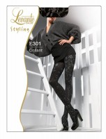 Levante - Elegant tights with silver floral pattern, 50 DEN Levante - Elegant tights with silver floral pattern, 50 DEN