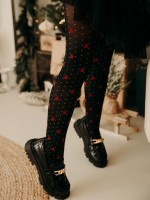 Fiore - Rajstopy dziecięce ze świątecznym wzorem w choinki Fiore - Rajstopy dziecięce ze świątecznym wzorem w choinki